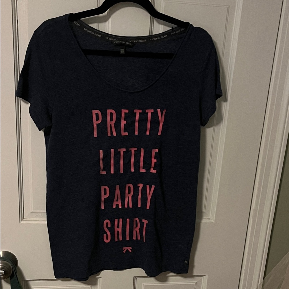 Victoria's Secret Navy and Pink Tee